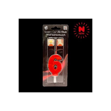 6 DUO BENGALA Y VELA ROJO