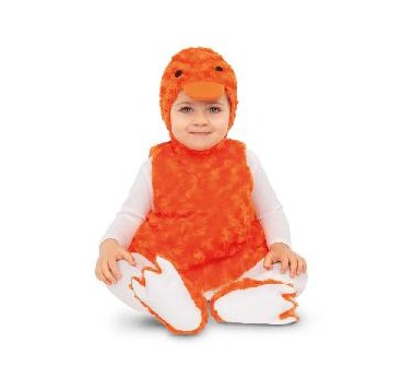 -DISFRAZ PATITO PELUCHE NARANJA 7-12 MESES