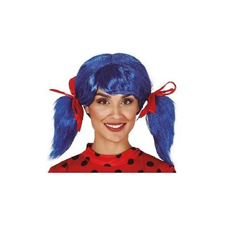 -PELUCA AZUL CON COLETAS Y LAZO