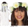 TIARA FLORES CON VELO