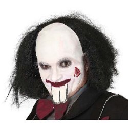 -PELUCA CALVA CON PELO NEGRO