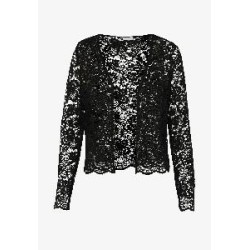 -CHAQUETA BOLERO ENCAJE NEGRO M