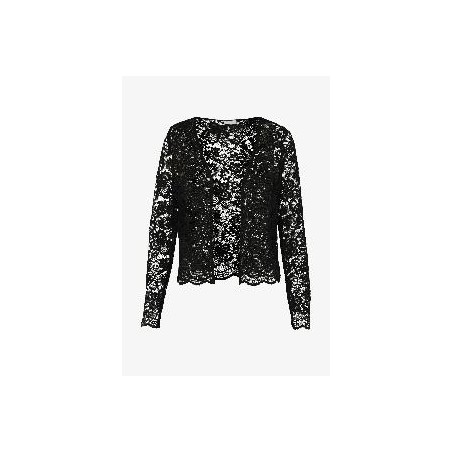 -CHAQUETA BOLERO ENCAJE NEGRO M