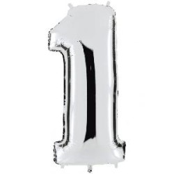 -GLOBO FOIL PLATA Nº1