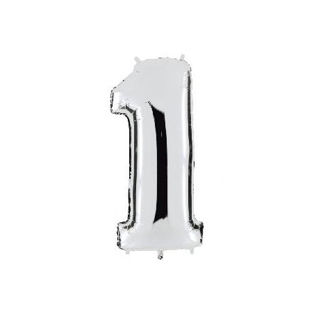 -GLOBO FOIL PLATA Nº1
