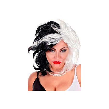 -PELUCA NEGRA Y BLANCA