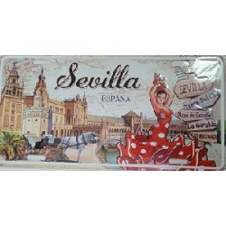 PLACA MATRICULA RELIEVE DE SEVILLA