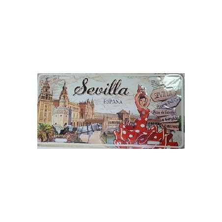 PLACA MATRICULA RELIEVE DE SEVILLA