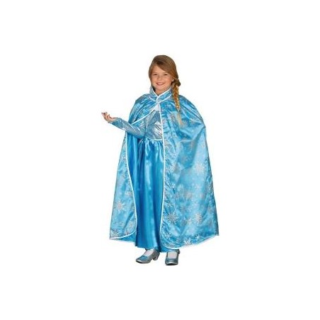 -CAPA PRINCESA ESCARCHADA FROUZEN AZUL
