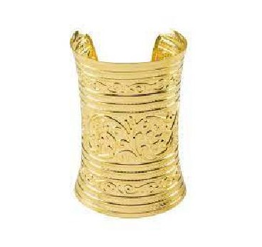 -BRAZALETE METAL DORADO TALLADO