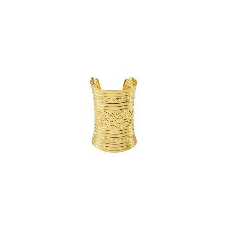 -BRAZALETE METAL DORADO TALLADO