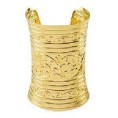 -BRAZALETE METAL DORADO TALLADO