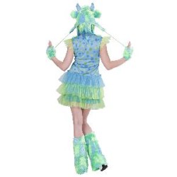 -DISFRAZ CHICA MONSTRUOSA VERDE S