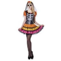-DISFRAZ CATRINA ESQUELETO M-L