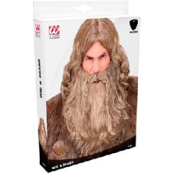 -PELUCA VIKINGA CON BARBA Y BIGOTE