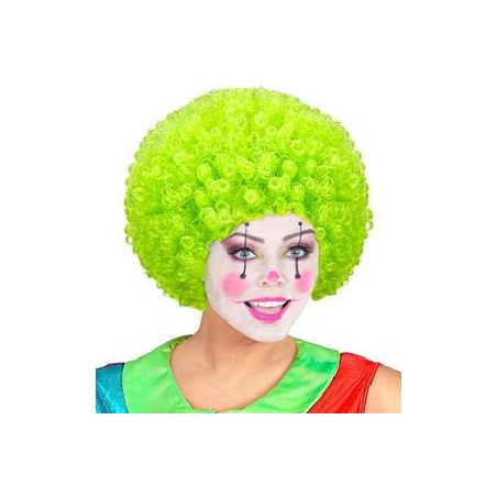 -PELUCA RIZADA PAYASO VERDE