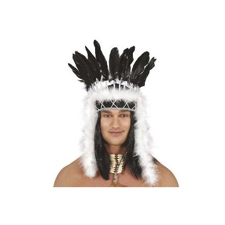 -PENACHO PLUMAS JEFE INDIO