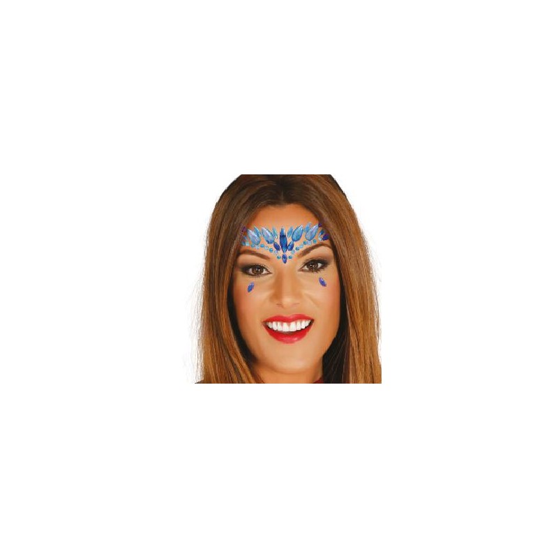 -JOYAS FACIALES ADHESIVAS AZULES