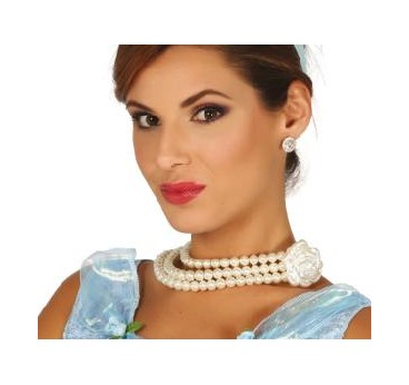 -COLLAR DE PERLAS CON FLOR