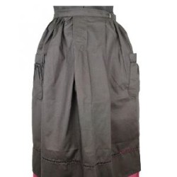 -DELANTAL REGIONAL NEGRO XS