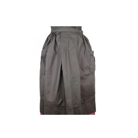 -DELANTAL REGIONAL NEGRO XS