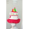 -GORRO CUMPLEAÑOS CON VELAS ROJO Y AZUL