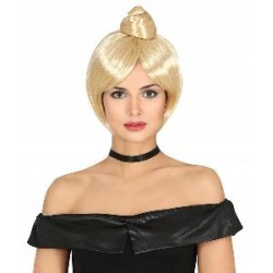 -PELUCA CON MOÑO RUBIA EN CAJA