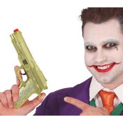 -PISTOLA ORO METALICO 22 CMS