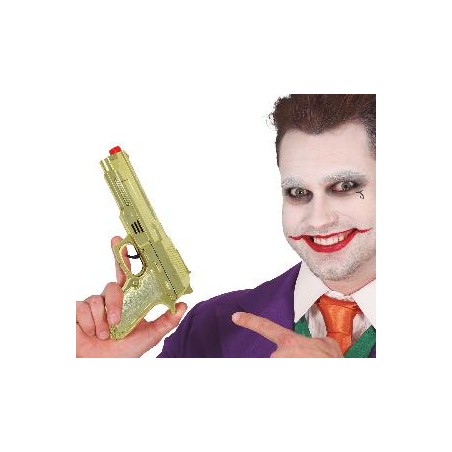 -PISTOLA ORO METALICO 22 CMS