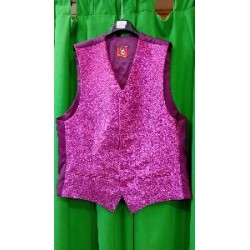 -CHALECO CABALLERO ROSA CON BRILLOS 52
