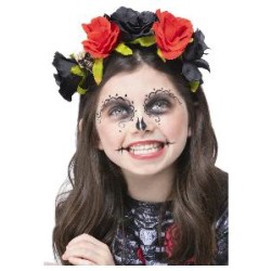 -DIADEMA ROSAS NEGRAS INFANTIL CATRINA