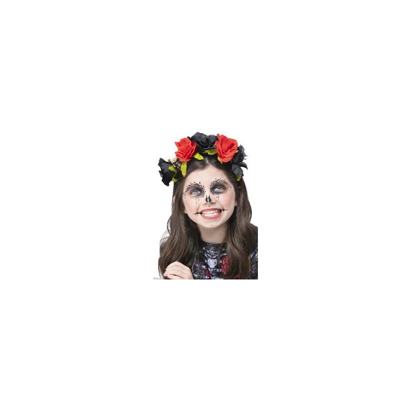 -DIADEMA ROSAS NEGRAS INFANTIL CATRINA