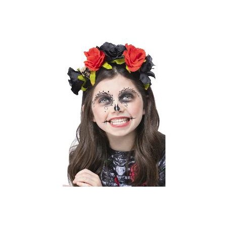 -DIADEMA ROSAS NEGRAS INFANTIL CATRINA