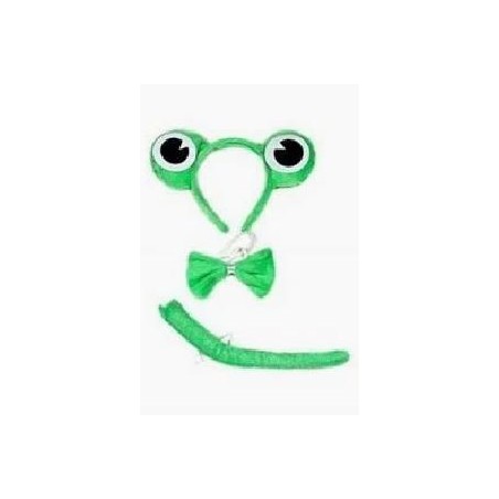 CONJUNTO DIADEMA PAJARITA Y COLA  RANA