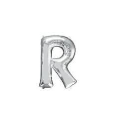 -GLOBO LETRA "R" PLATA-ORO