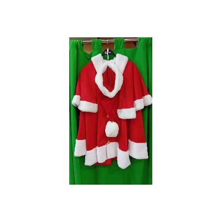 -DISFRAZ CHAQUETA CON CAPA Y GORRO PAPA NOEL M