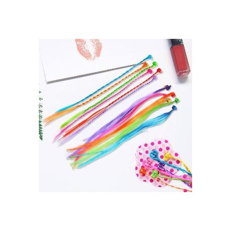 -EXTENSION TRENZAS CON 6 PINZAS DE COLORES