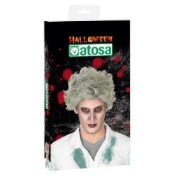 -PELUCA CORTA GRIS HALLOWEEN