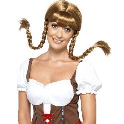 -PELUCA TRENZAS CON ARO PIPI RUBIA