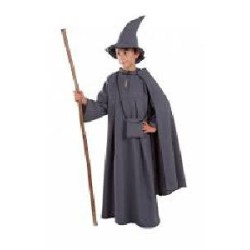 -DISFRAZ MAGO GRIS 12