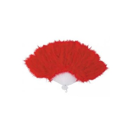 -ABANICO PLUMAS ROJO