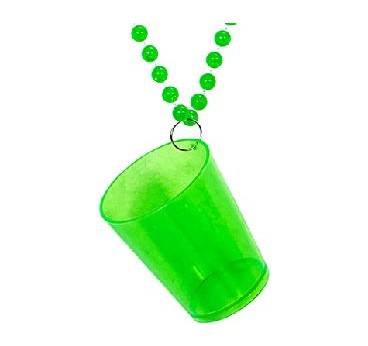 -COLLAR CON VASO SAN PATRICIO FLUORESCENTE