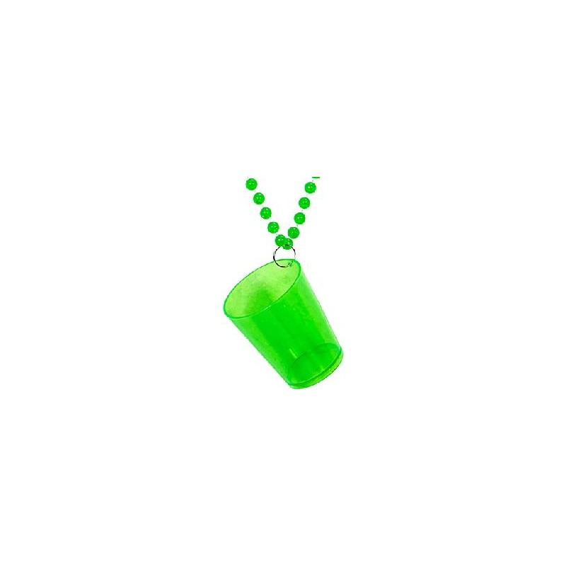 -COLLAR CON VASO SAN PATRICIO FLUORESCENTE