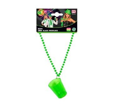 -COLLAR CON VASO SAN PATRICIO FLUORESCENTE