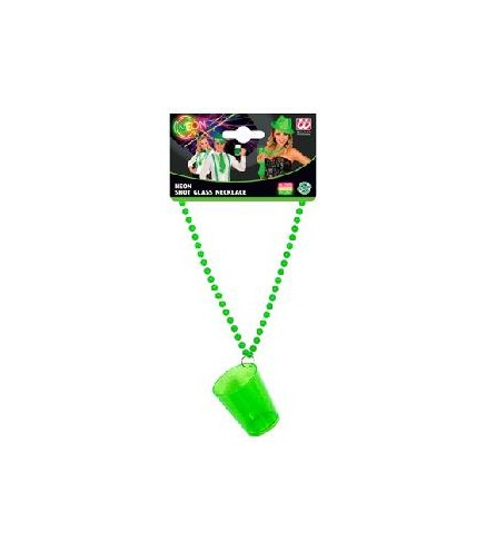 -COLLAR CON VASO SAN PATRICIO FLUORESCENTE