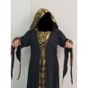 -VESTIDO MEDIEVAL NEGRO Y DORADO