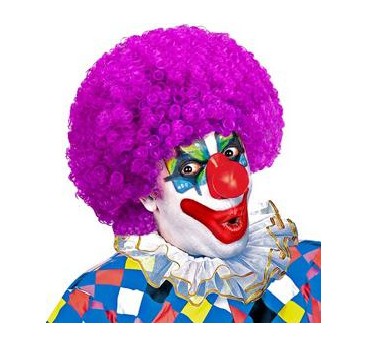 PELUCA RIZADA PAYASO violeta - en bolsa
