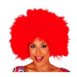 -PELUCA AFRO ROJA EXTRA