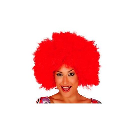 -PELUCA AFRO ROJA EXTRA