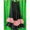 -FALDA FLAMENCA NEGRA 2 VOLANTES 40